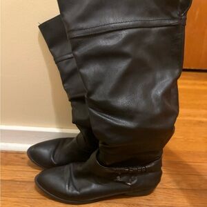 Black Leather Women's Boots